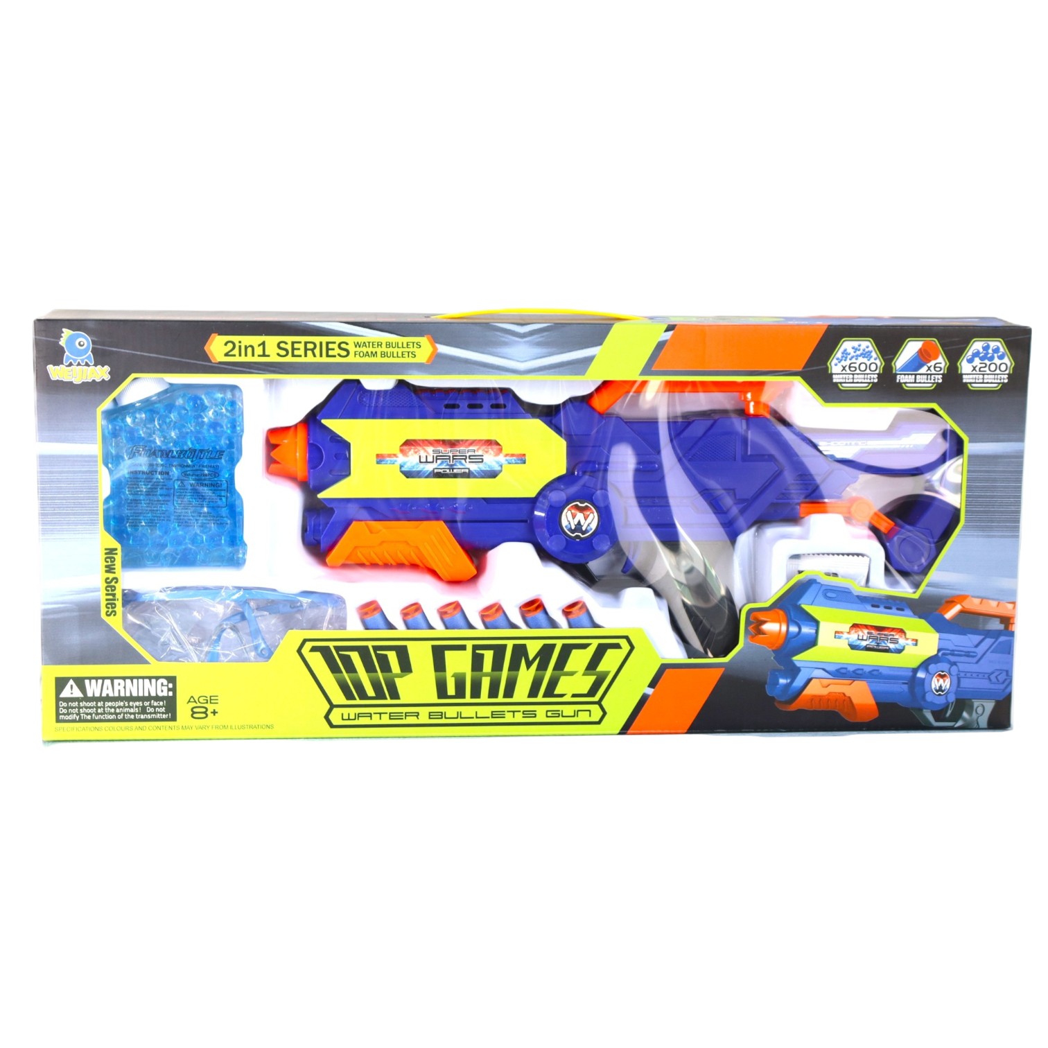 518B-2 LANZADOR GEL Y BULLETS TOP GAMES