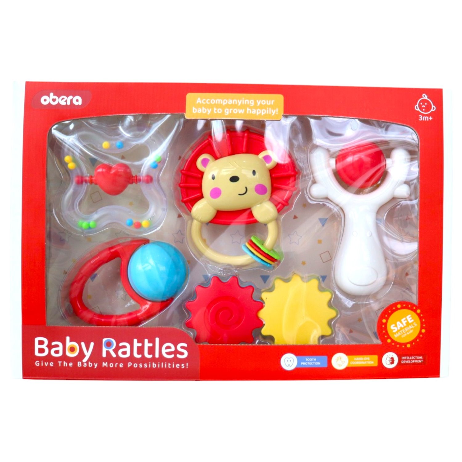 628H-2 BABY RATTLES SONAJAS 5 PZ