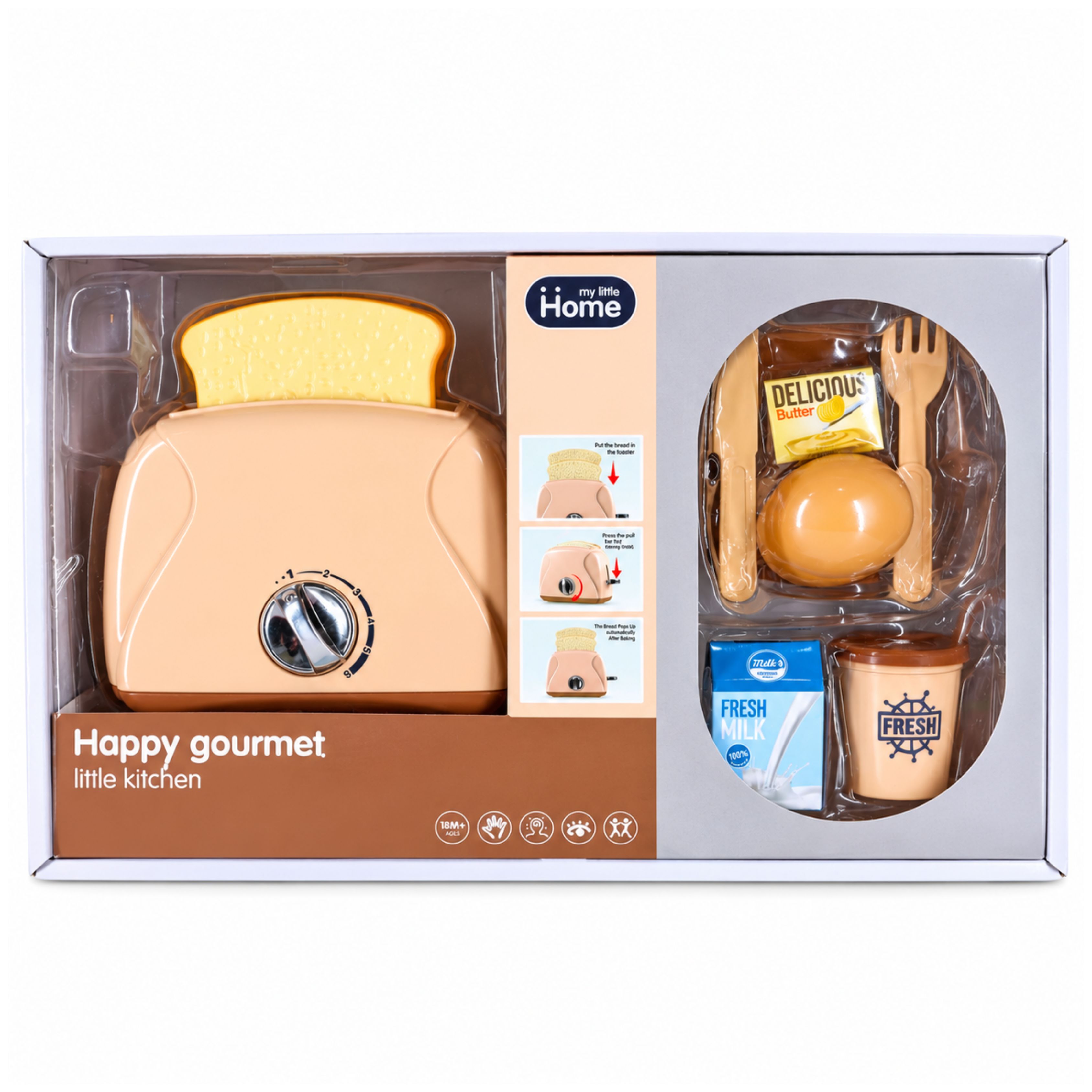 A1002-3 SET TOSTADOR HAPPY GOURMET