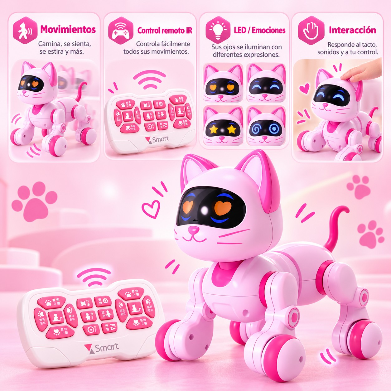 6602 GATITO INTERACTIVO RECARGABLE