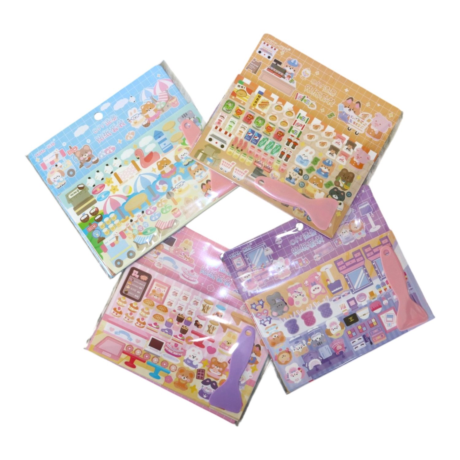 MTY263347 ESCENARIOS CON STICKERS KAWAII