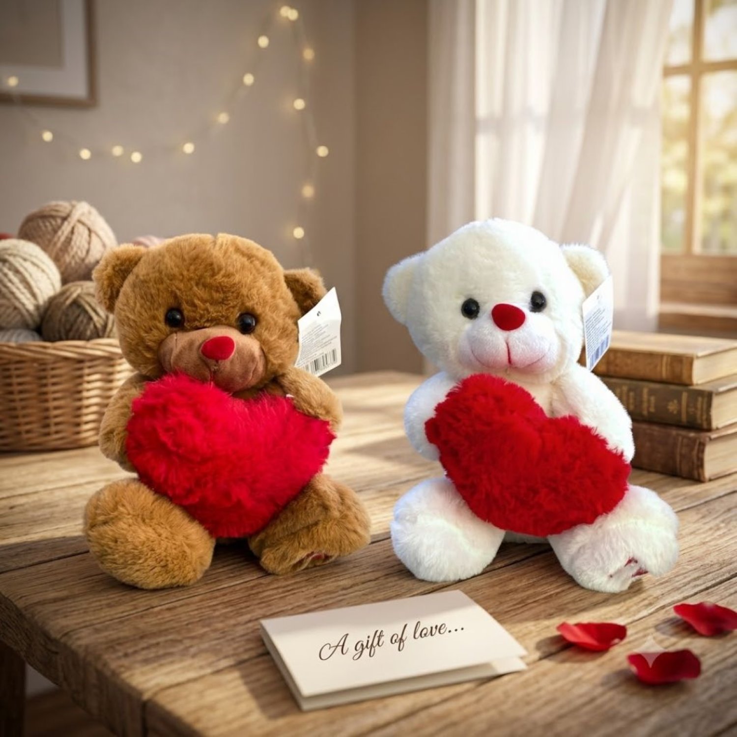 MTY51640 PELUCHE OSITO I LOVE YOU