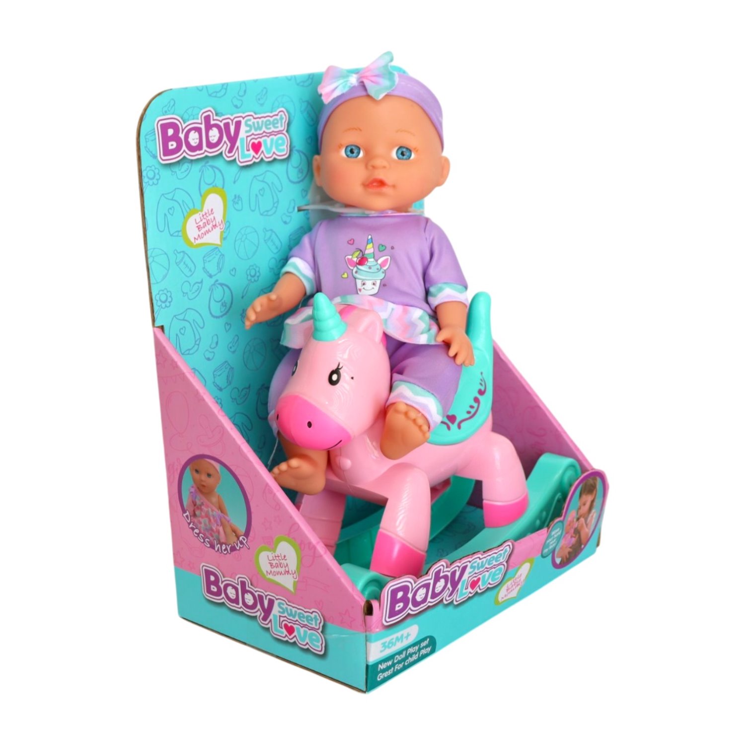 MX3305-1 MUÑECA CON CABALLO BALANCIN