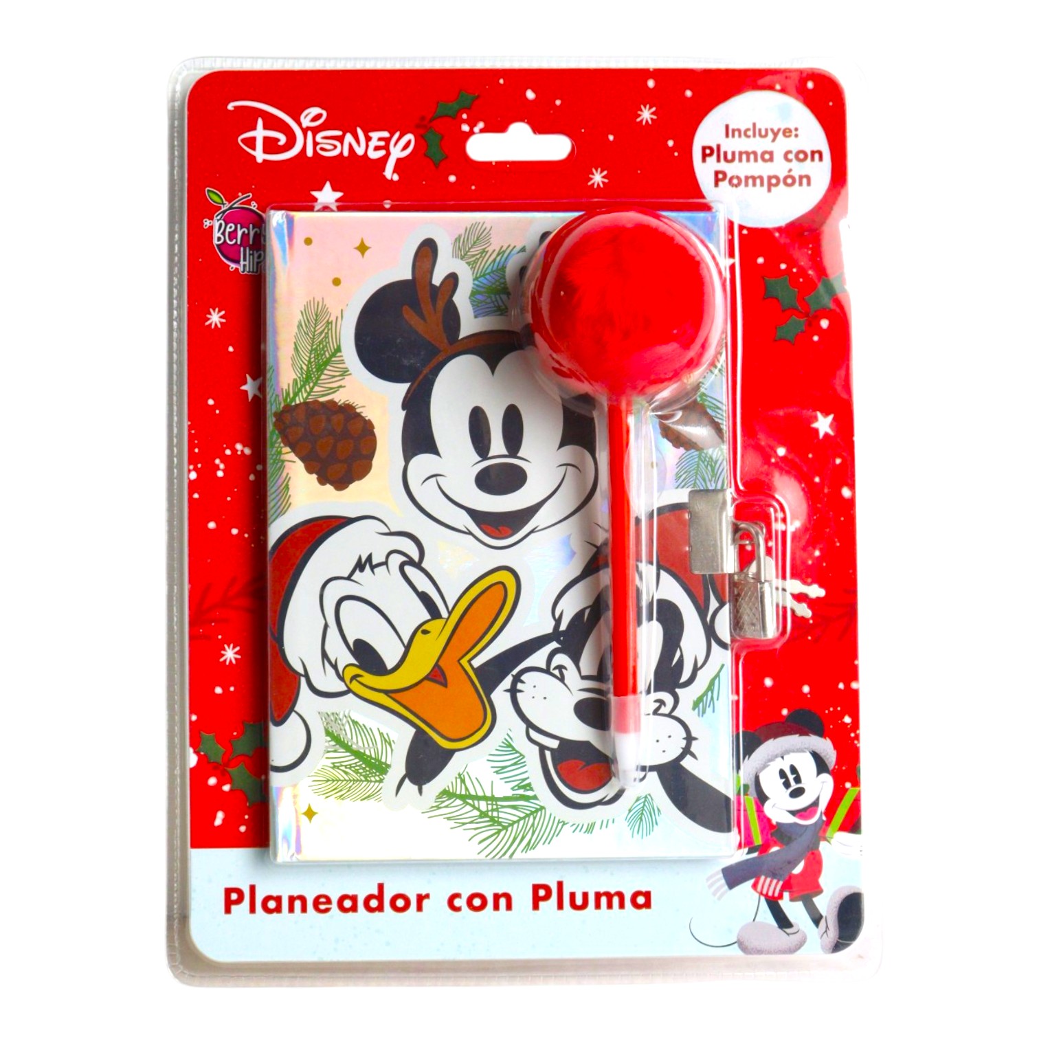 PPL01MK DIARIO CON PLUMA DISNEY NAVIDAD