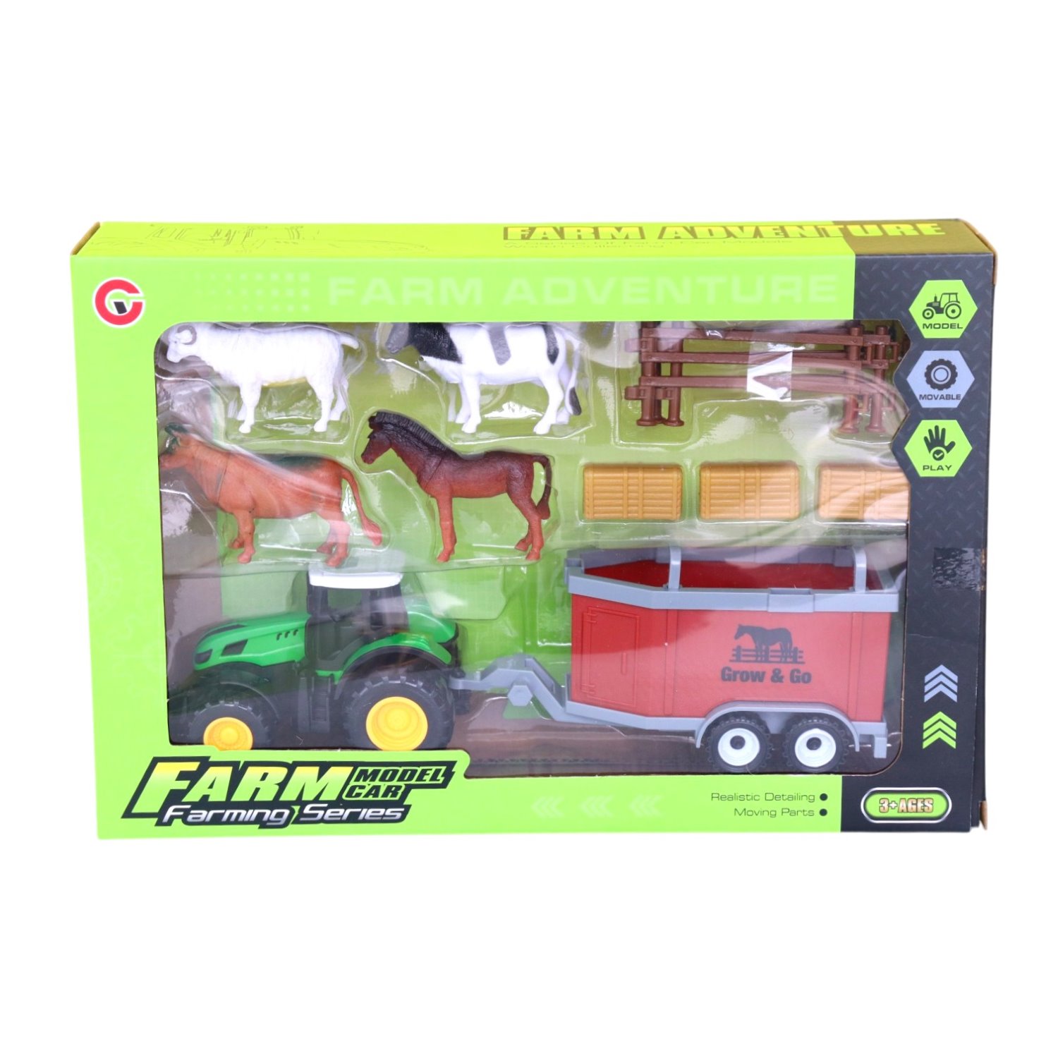 9682-10 SET TRACTOR CON ANIMALES