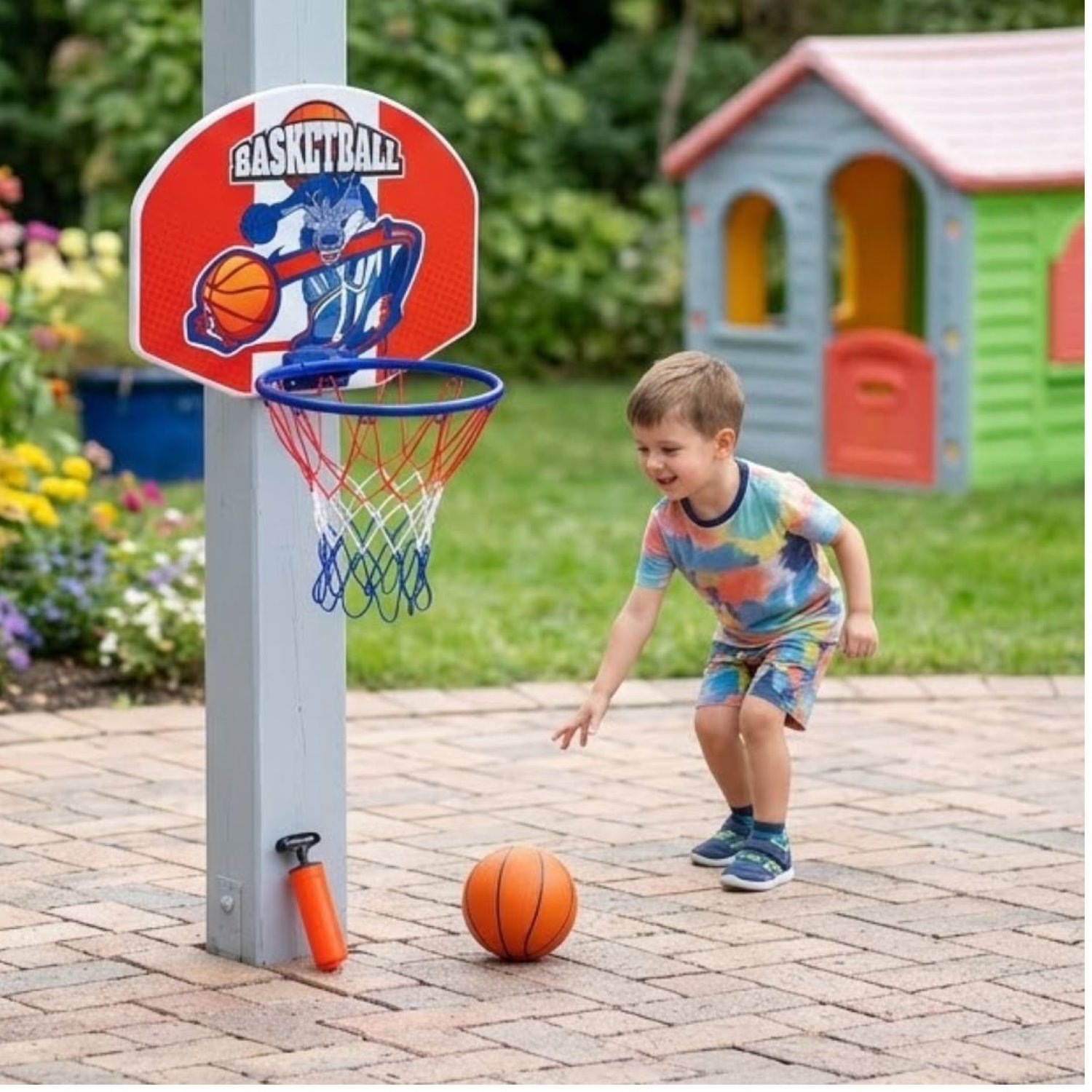 TY2105-1 CANASTA DE BASKET CON BALON