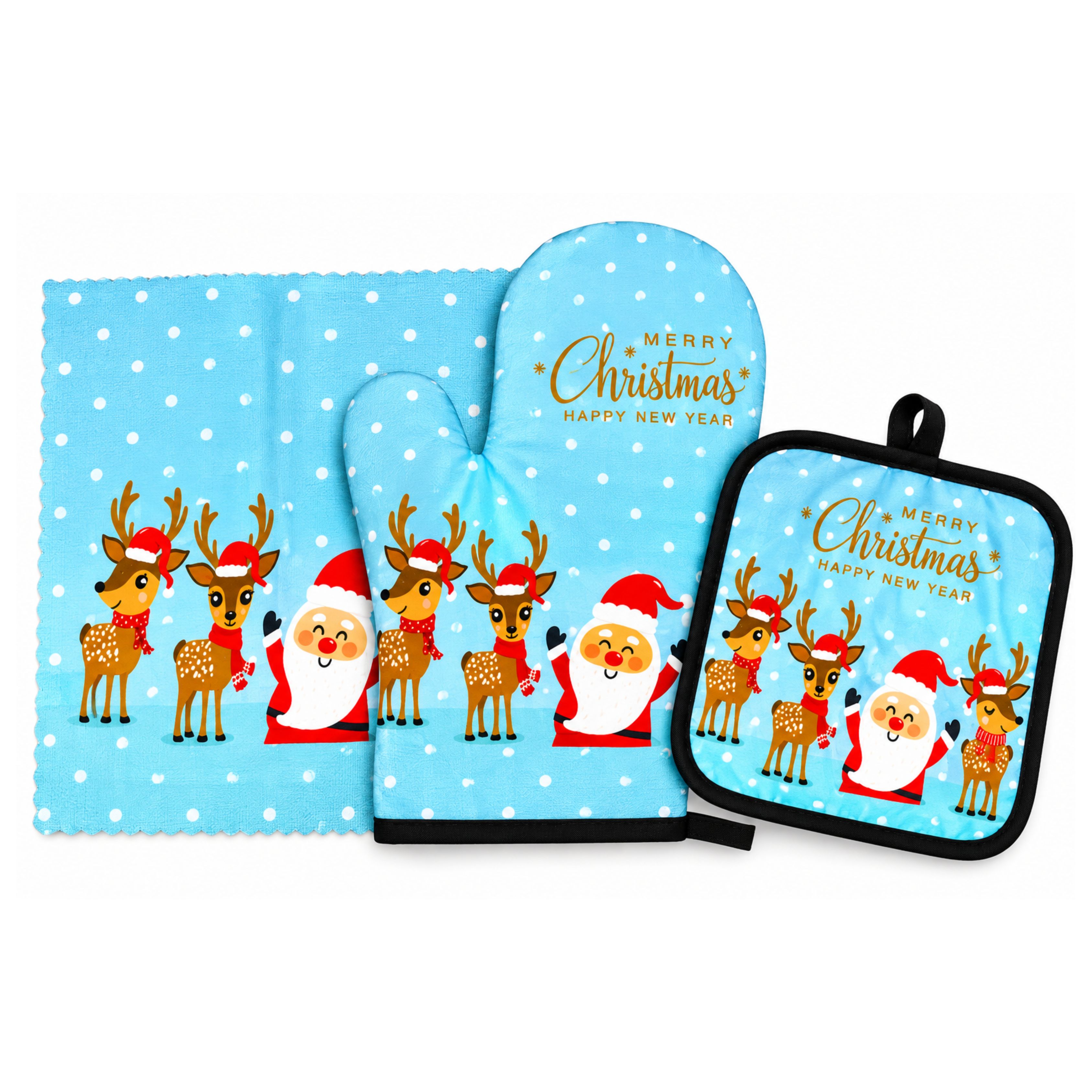 XM22233 SET COCINA NAVIDEÑO 3 PZ. "OFERTA"